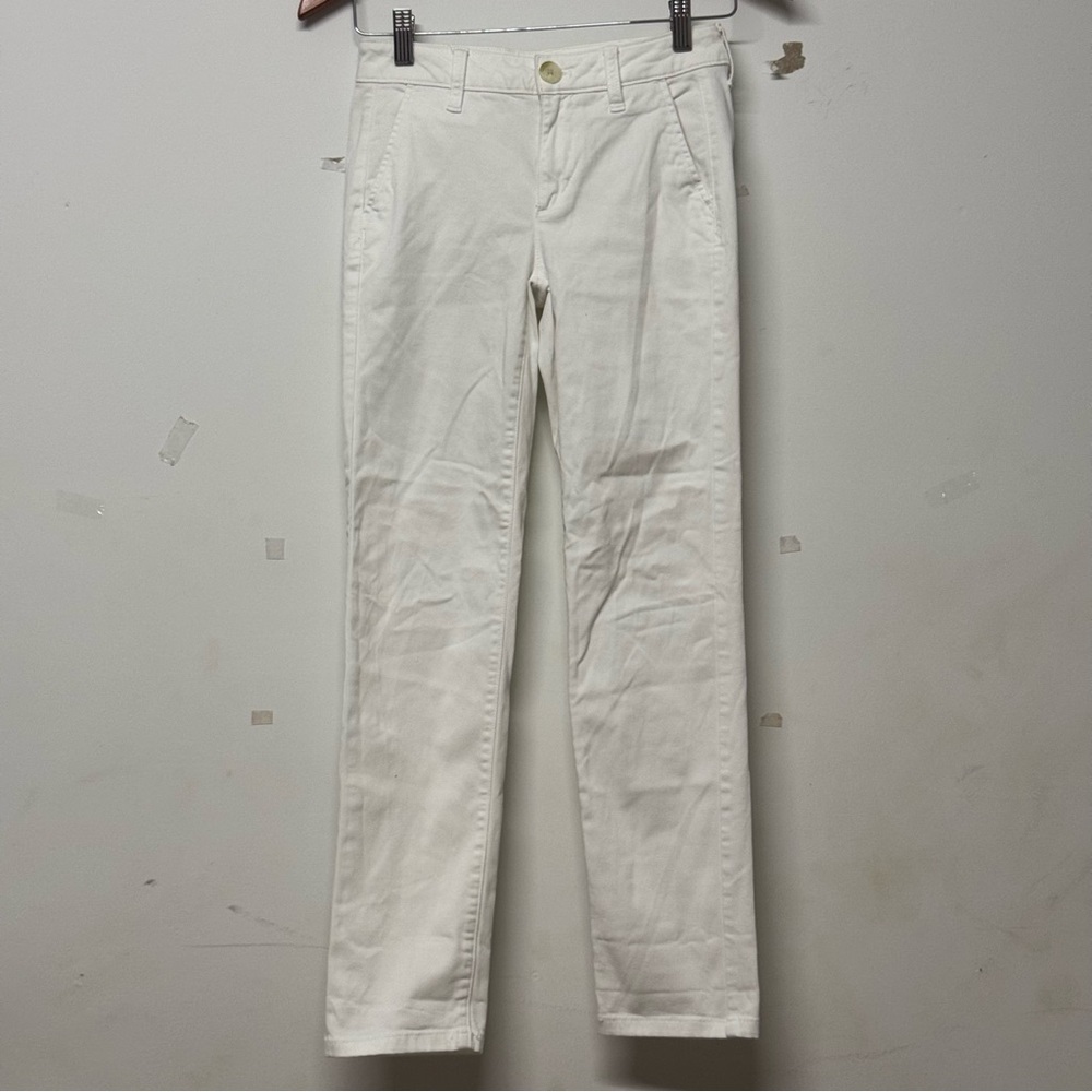 AE American Eagle Super Stretch Skinny Jeans White 0 Short